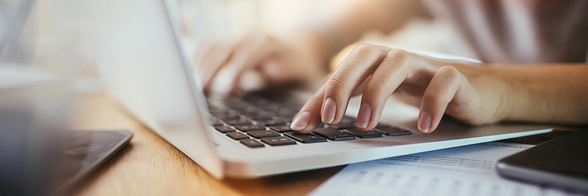 Woman using a computer